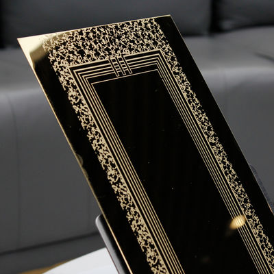 Bom preço Placa de Aço Inoxidável 304 com Acabamento Espelhado Dourado e Gravação, Tamanho 1219x3048mm para Aplicações Decorativas on-line