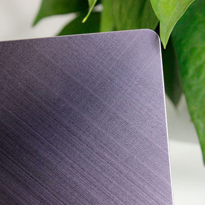 Bom preço PVD Violet Cross Hairline 430 Chapa de aço inoxidável 1219x2438mm Chapa decorativa de aço inoxidável on-line