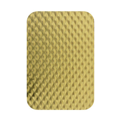 Bom preço Finitura de espelho de ouro 304 201 Chapa em relevo de aço inoxidável com espessura de 0,85 mm para painéis de parede decorativos on-line