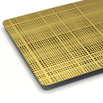 Bom preço Chapa de Aço Inoxidável 304 com Acabamento Espelhado Dourado Gravado em Tamanho 1219x3048mm para Aplicações Decorativas on-line