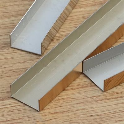 Bom preço 304 aço inoxidável U Profile Tile Trim com V Grooved / técnica de dobra e comprimento 2438mm/3048mm on-line