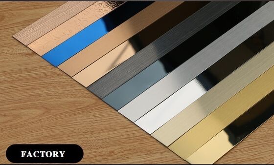 Bom preço Fita adesiva plana de aço inoxidável metálico com revestimento PVD do fabricante on-line