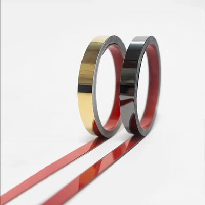 Bom preço Trim de metal espelho brilhante, linha decorativa auto-aderente de aço inoxidável on-line