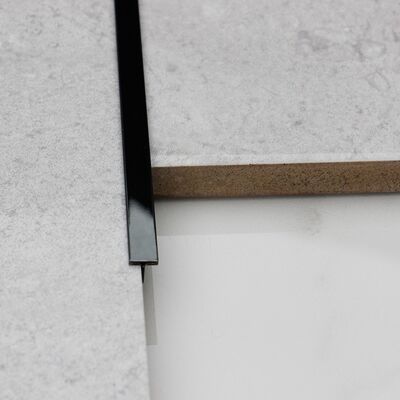 Moldura de borda de aço inoxidável PVD Black Mirror 10 pés 304 Shape