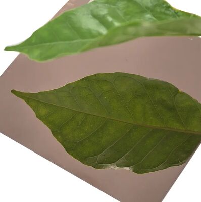 Painel de aço inoxidável de espelho de ouro rosa 304 durável para decoração residencial