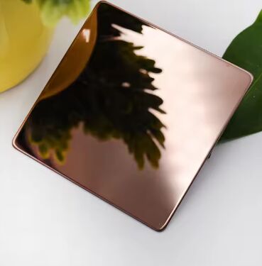 Folhas de aço inoxidável de luxo revestidas de cor PVD para decoração de interiores modernos