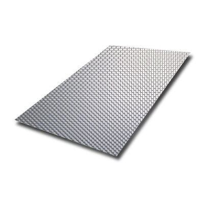 Chapa de aço inoxidável em relevo de prata polida com espessura de 0,85 mm e comprimento de 3048 mm para painéis de parede decorativos