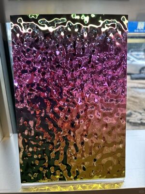 0.65mm espessura de prata espelho acabamento PVD chapa de aço inoxidável para teto e decoração de parede