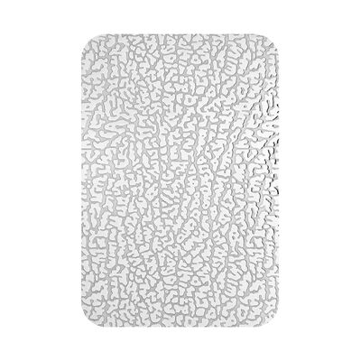 Bom preço Design de couro Prata polida em relevo folha de aço inoxidável com borda de fenda para parede decorativa on-line