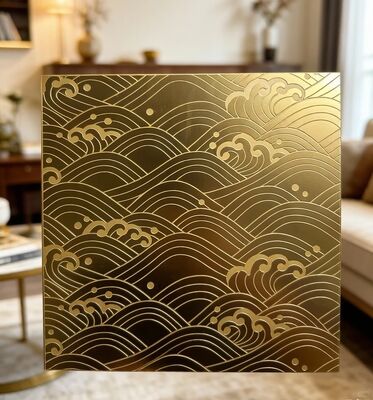 Bom preço Folha decorativa de aço inoxidável gravada com espelho dourado on-line