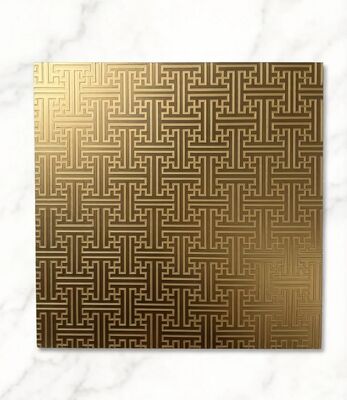 Bom preço Folha de gravação de espelho dourado folha decorativa de folha de aço inoxidável on-line