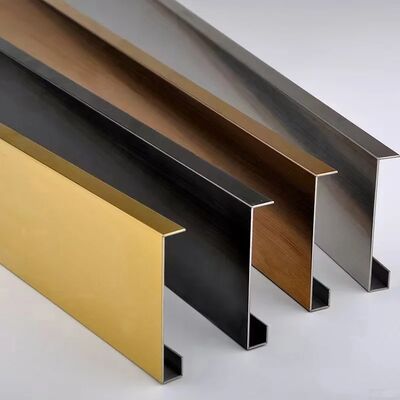 Bom preço Acabamento de azulejo em perfil U de aço inoxidável 304 com revestimento de cor PVD em comprimento de 10 pés on-line