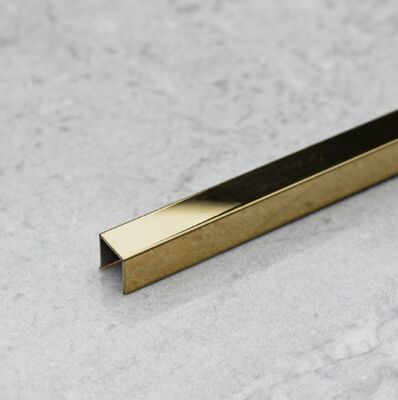 Bom preço Espelho ouro de aço inoxidável U, superfície perfeita com filme protetor. on-line