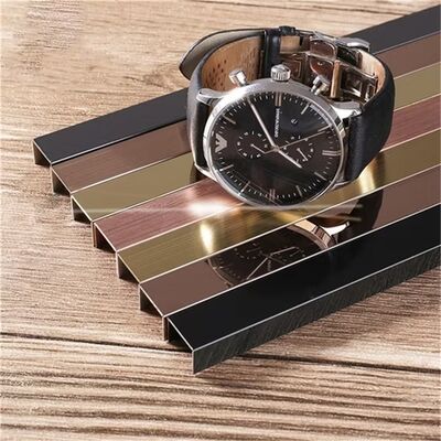 Bom preço Guarnição de azulejo em forma de U de aço inoxidável com perfil de metal 201 com 10 pés e 8 pés on-line