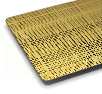 Bom preço Chapa Decorativa de Aço Inoxidável 304 com Acabamento Espelhado Dourado Gravado 1219x3048mm para Painéis de Parede de Luxo on-line