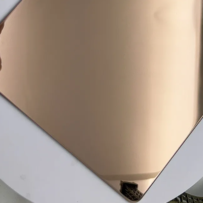 304 Rose Gold Mirror Chapa de aço inoxidável para elevador e decoração de hotel