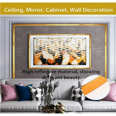 Super fina auto-aderente faixa de acabamento de aço inoxidável com várias cores para decoração de parede e móveis