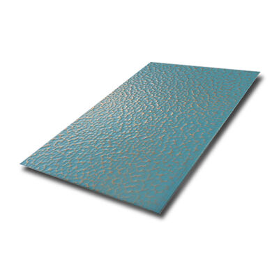 Bom preço Folha de aço inoxidável 304 com efeito de pátina de cobre e textura martelada para aplicações metálicas decorativas envelhecidas on-line