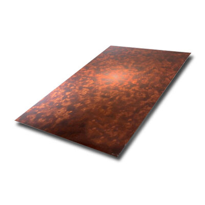 Efeito Padrão Chamas Selvagens Acabamento Antigo Chapa Decorativa de Aço Inoxidável Grau 304 Placa SS