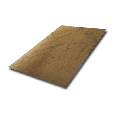 Bom preço Folha de metal de latão antigo de quatro pés cruzada escovada de bronze revestida de cores decorativas folha de aço inoxidável on-line