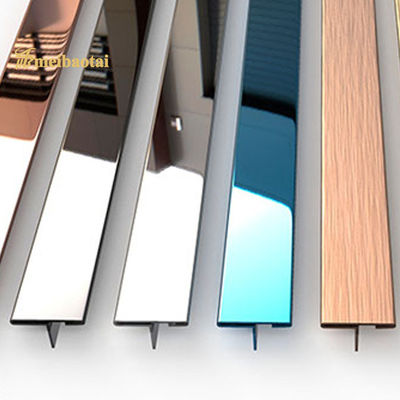 3048mm preto PVD revestido 304 aço inoxidável azulejos Trim e efeito de azulejos tira para proteção de canto