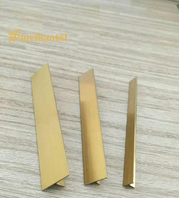 Bom preço Acabamento de Azulejo em Aço Inoxidável Dourado em Forma de T com Material POSCO e 3048mm de Comprimento on-line