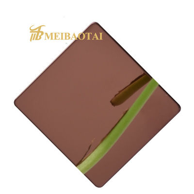 Chapa de Aço Inoxidável Decorativa com Acabamento Espelhado Colorido PVD, Norma DIN para Decoração Elegante de Paredes e Tetos