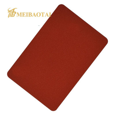Chapa de aço inoxidável decorativa jateada com revestimento PVD colorido de 1219 mm de largura para paredes de cozinha