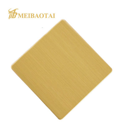 Bom preço Chapa de aço inoxidável com acabamento escovado e revestimento PVD dourado com filme de PVC 8c no tamanho 1219x2438mm on-line