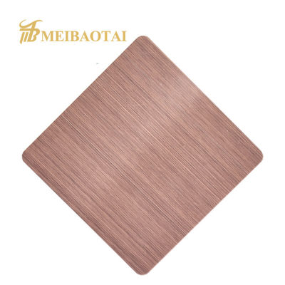 Bom preço Chapa de Aço Inoxidável 304 com Revestimento PVD Rosa Anti-impressão Digital e Acabamento Escovado para Aplicações de Decoração e Parede on-line