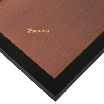 Chapa de Aço Inoxidável com Acabamento Escovado Bronze com Filme de PVC 7c e Padrão JIS para Painéis de Parede Decorativos