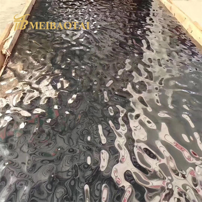 AISI Silver Mirror Water Ripple Stainles Chapa de aço 1000x2000mm