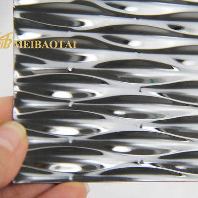 Bom preço Chapa de Aço Inoxidável com Padrão de Bolinhas Embutido com PVC Duplo 7C Preto e Branco e Espessura de 0,65mm para Revestimento de Parede on-line