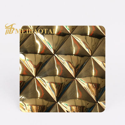 Bom preço O espelho do ouro SS304 201 gravou a parede de aço inoxidável da decoração da folha da cor on-line