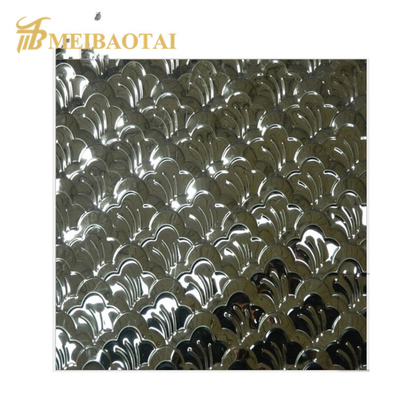 Teste padrão popular gravado lustrado preto dourado da folha de aço inoxidável