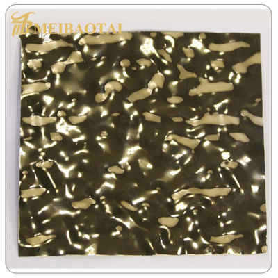 Bom preço Chapa de Aço Inoxidável com Relevo Espelhado Dourado, Espessura 0,85mm, Comprimento 3048mm, Placa Decorativa de Metal on-line