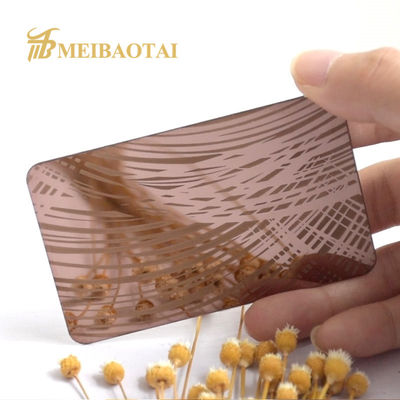 Bom preço borda de aço inoxidável gravada terminada da régua de 201 304 pés da folha 4x8 on-line