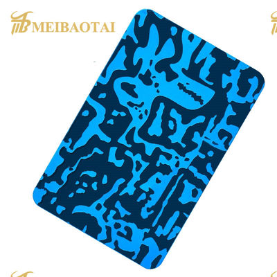 PVD Polido SS201 Material 0,65 mm espessura Chapa de aço inoxidável gravada para decoração de parede