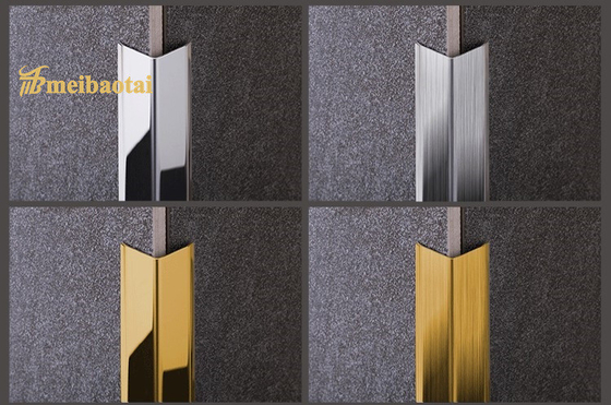 10FT litro dão forma à guarnição preta de prata da borda de Rose Gold Mirror Hairline Tile do ouro da guarnição da telha