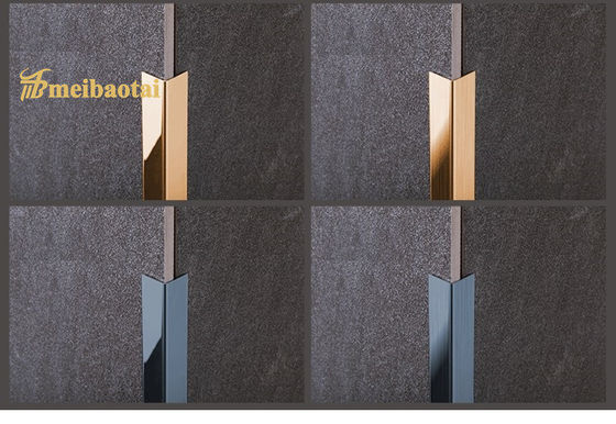 Bom preço Revestimento L hotel de aço inoxidável do espelho da guarnição da telha do entalhe decorativo on-line