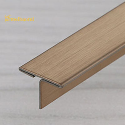 Bom preço Tira de Acabamento para Azulejo em Aço Inoxidável 304 com Revestimento PVD Bronze e Superfície Escovada on-line