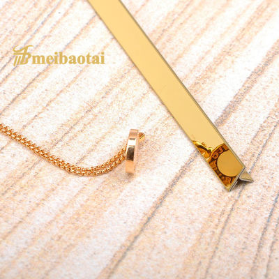 T6 Forma de ouro revestido com V Grooved azulejos de aço inoxidável para backsplash e proteção de parede