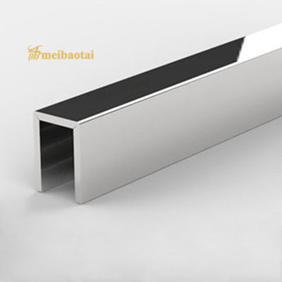 Bom preço 201 aço inoxidável espelho de prata U canal trim 10ft comprimento para decoração de portas e paredes on-line