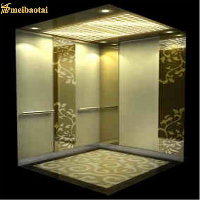Chapa Decorativa para Elevador Gold Lift em Aço Inoxidável com 0.95mm de Espessura e Norma EN