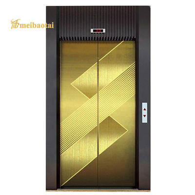 Chapa de Aço Inoxidável com Acabamento Escovado e Revestimento Dourado PVD 1219x2438mm para Elevadores