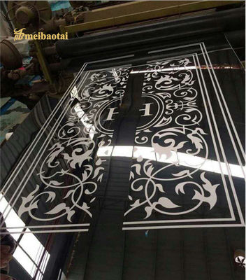 Bom preço Chapa de Aço Inoxidável para Elevador com Revestimento de Prata e Gravação de Flores, Tamanho 1219x2438mm, Chapa SS 304 on-line