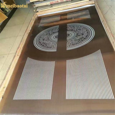 Chapa de aço inoxidável 304 com 0,95 mm de espessura e design gravado para elevadores no tamanho de 1219x2438mm