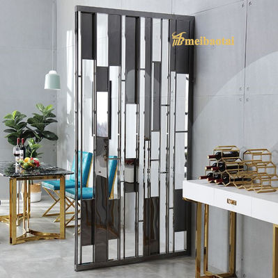 Bom preço PVD Design de linha de cabelo revestida de preto divisor de quarto de aço inoxidável com divisória de corte a laser de tamanho personalizado on-line