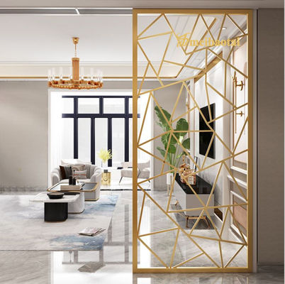 Bom preço Laser Cut PVD revestido divisor de quarto de aço inoxidável com dureza HV230 para espaços de vida modernos on-line