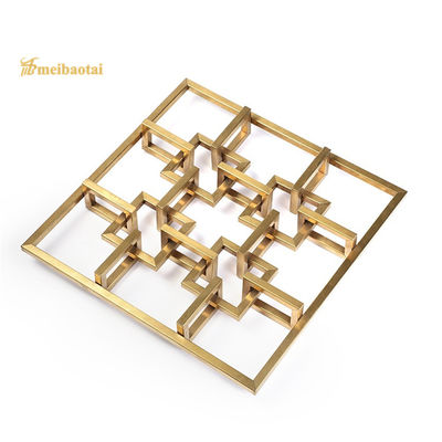 Divisor de sala de aço inoxidável revestido da cor dourada do revestimento PVD da linha fina com tamanho personalizado